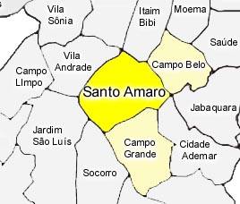 Mapa da Subprefeitura de Santo Amaro